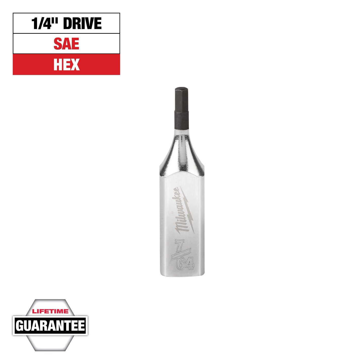 Milwaukee 1/4" Drive 7/64" Hex Bit Socket — 45-34-1023