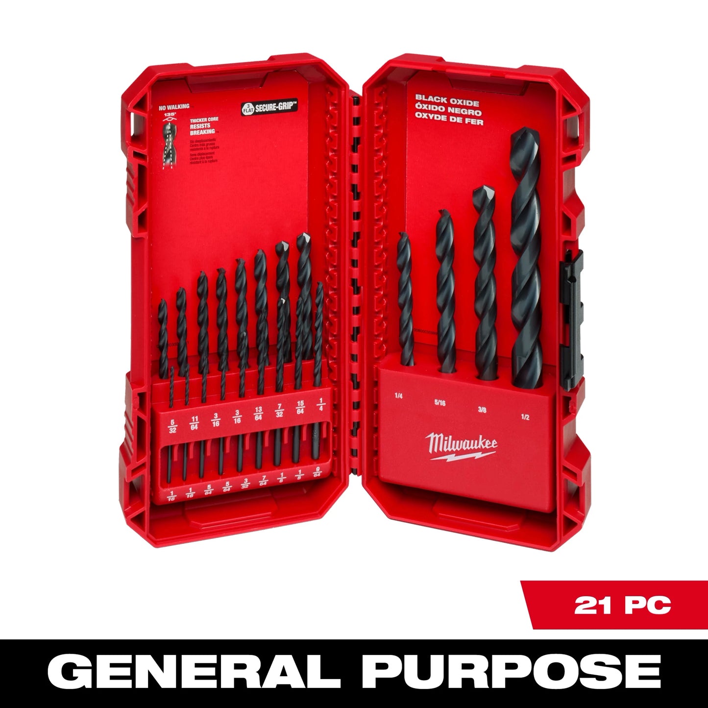 Milwaukee 21 PC THUNDERBOLT® Black Oxide Drill Bit Set — 48-89-2801