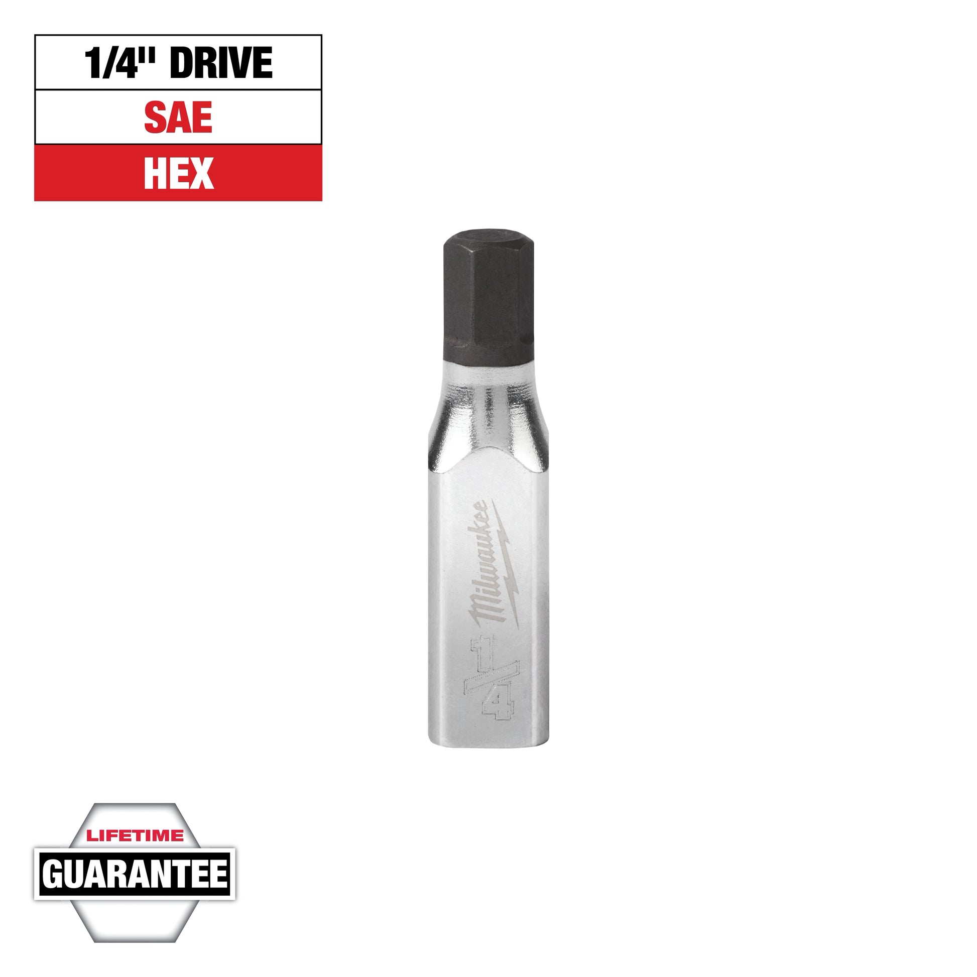 Milwaukee 1/4" Drive 1/4" Hex Bit Socket — 45-34-1029