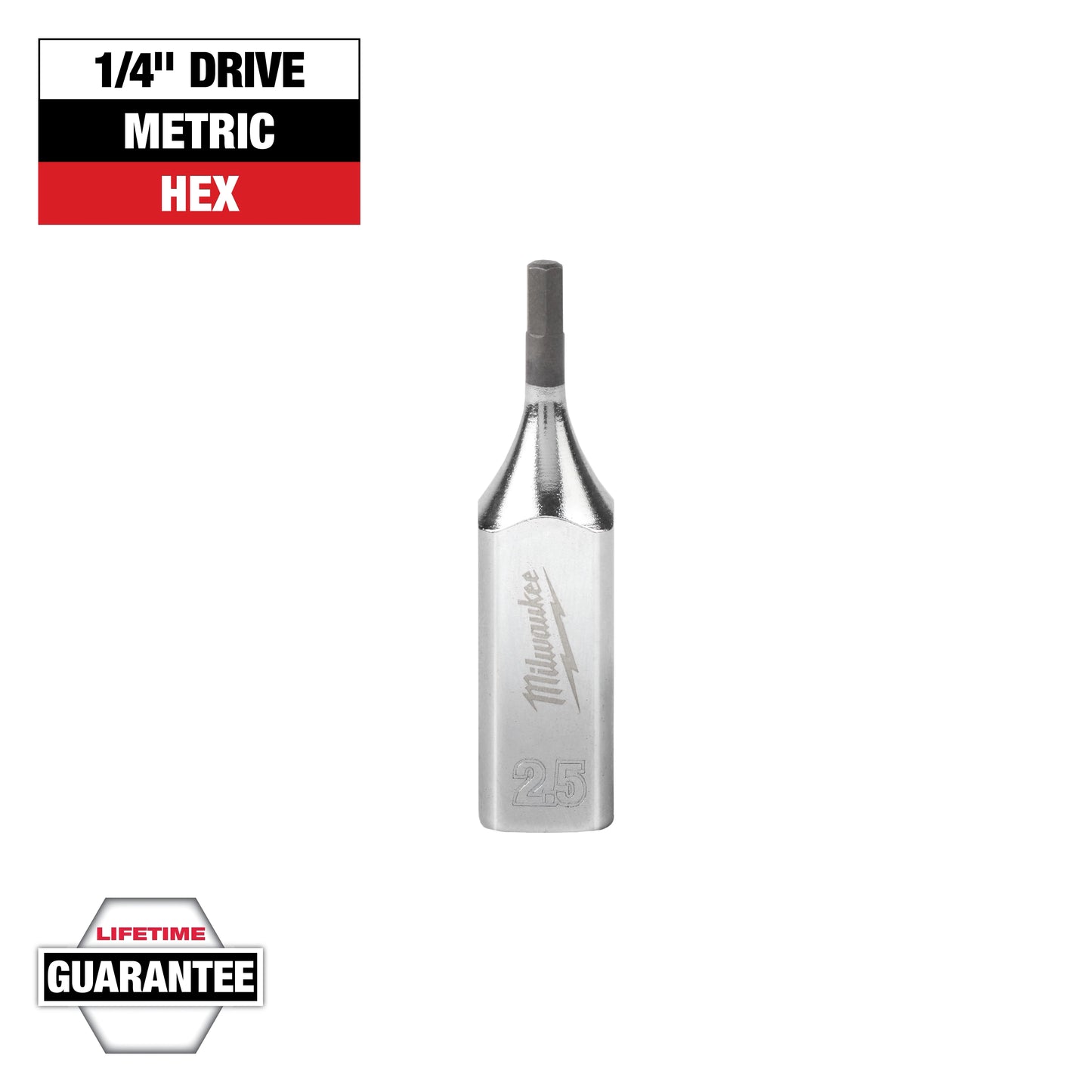 Milwaukee 1/4" Drive 2.5mm Hex Bit Socket — 45-34-1031