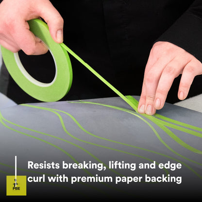 3M Performance Green Masking Tape 233+, 26332, 12 mm x 55 m, Case of 48