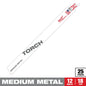 Milwaukee 12" 18 TPI TORCH™ SAWZALL® Blade for Medium Metal (25 PK) — 48-00-8789