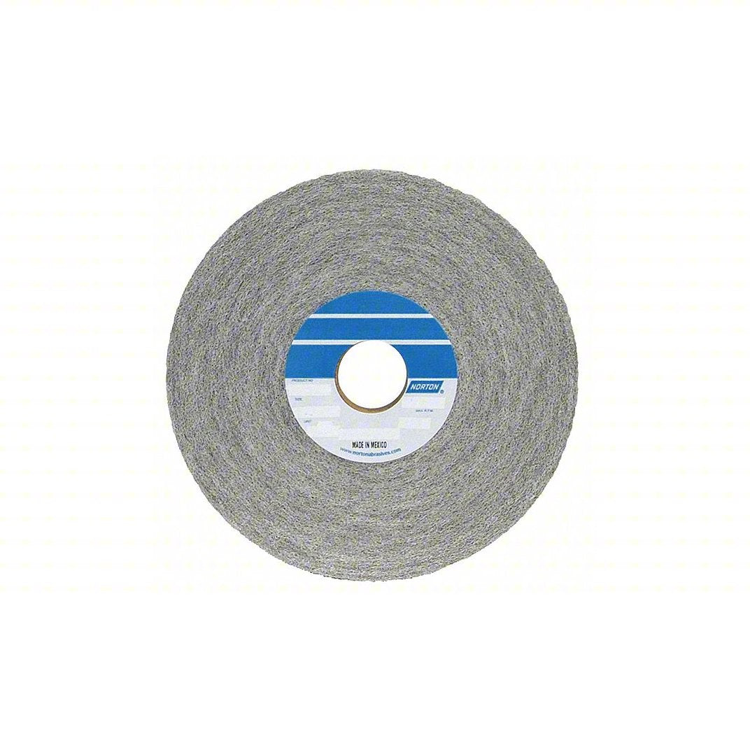NORTON Convolute Wheel: 6 in Dia x 1 in W, 1 in Arbor, Aluminum Oxide, Fine, Medium (6), 3 PK