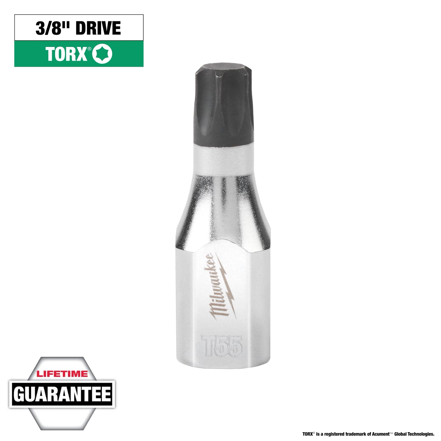 Milwaukee 3/8" Drive T55 TORX® Bit Socket — 45-34-1018