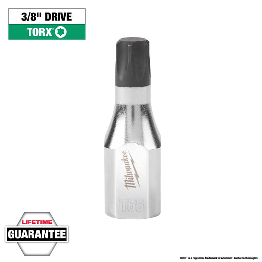 Milwaukee 3/8" Drive T55 TORX® Bit Socket — 45-34-1018
