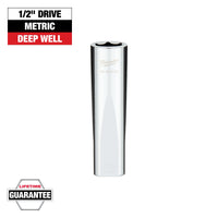 Milwaukee 1/2" Drive 15MM Metric 6-Point Deep Socket with FOUR FLAT™ Sides — 45-34-9139