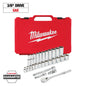Milwaukee 3/8" Drive 28 pc Ratchet & Socket Set- SAE — 48-22-9408
