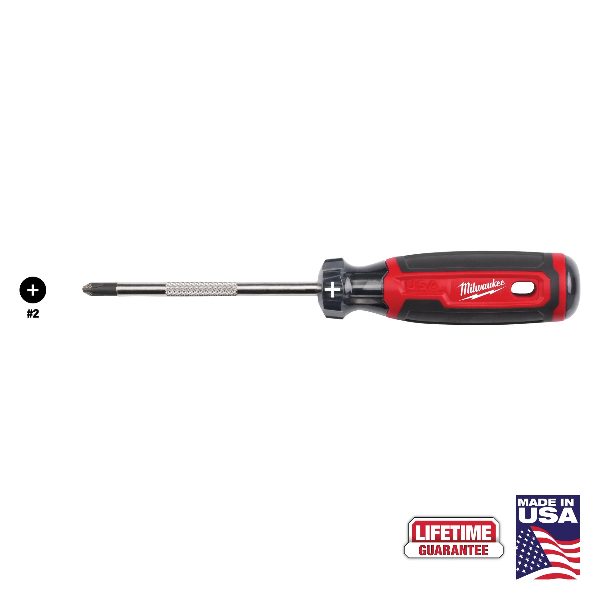 Milwaukee #2 Phillips 4" Cushion Grip Screwdriver (USA) — MT202