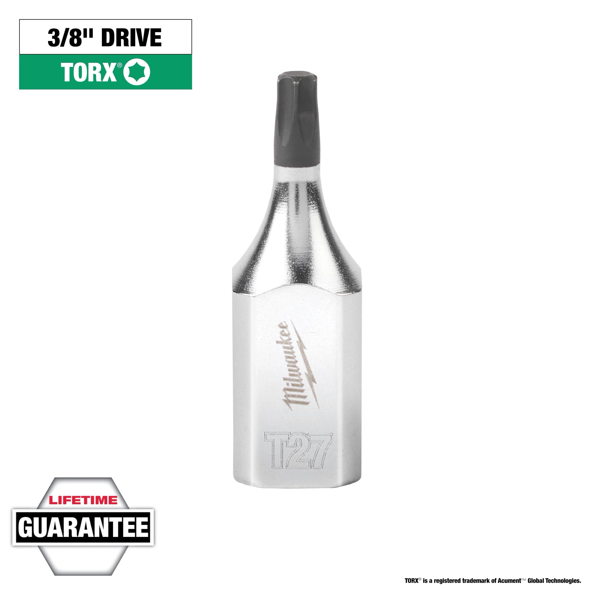 Milwaukee 3/8" Drive T27 TORX® Bit Socket — 45-34-1012
