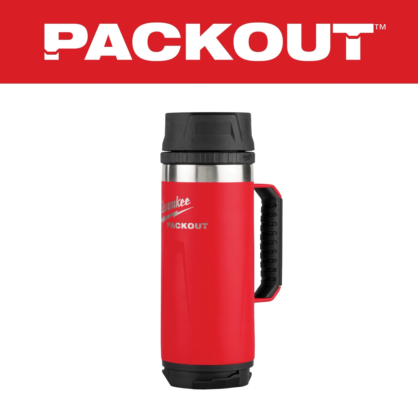 Milwaukee PACKOUT™ 18 oz Insulated Mug with Sip Lid — 48-22-8394R