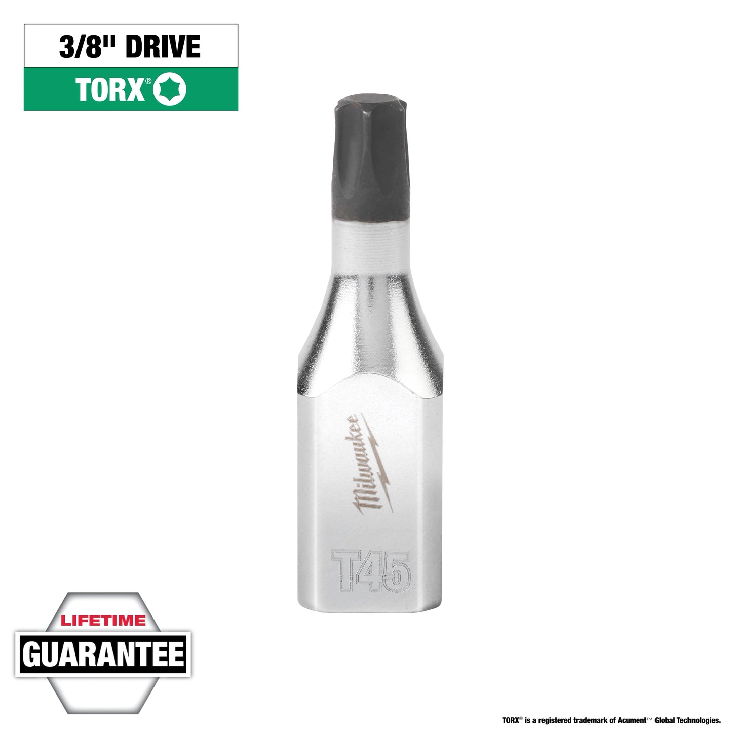 Milwaukee 3/8" Drive T45 TORX® Bit Socket — 45-34-1015