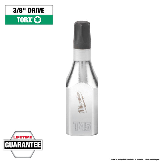 Milwaukee 3/8" Drive T45 TORX® Bit Socket — 45-34-1015