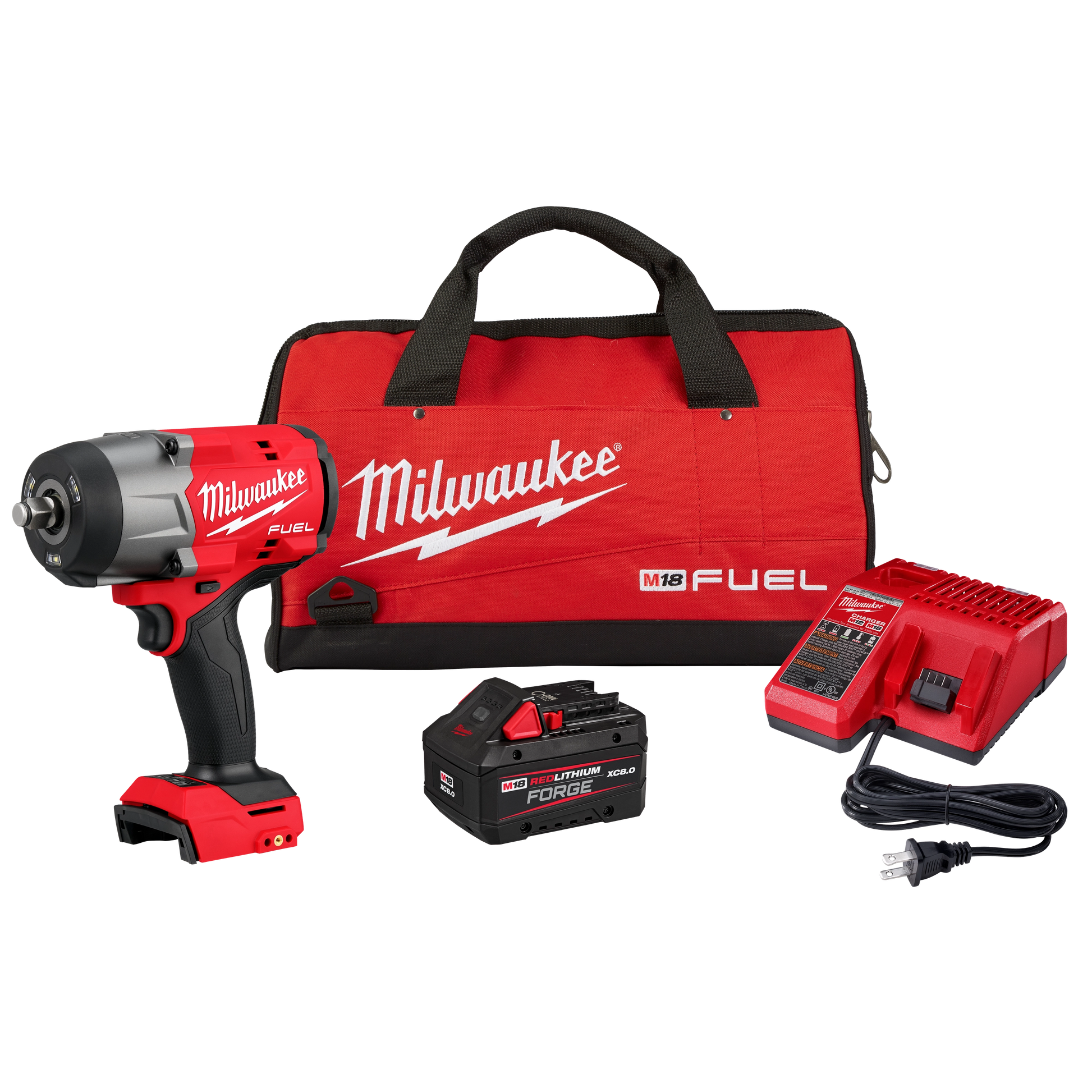 Milwaukee M18 FUEL™ 1/2" High Torque Impact Wrench w/ Friction Ring REDLITHIUM™ FORGE™ Kit — 2967-21F
