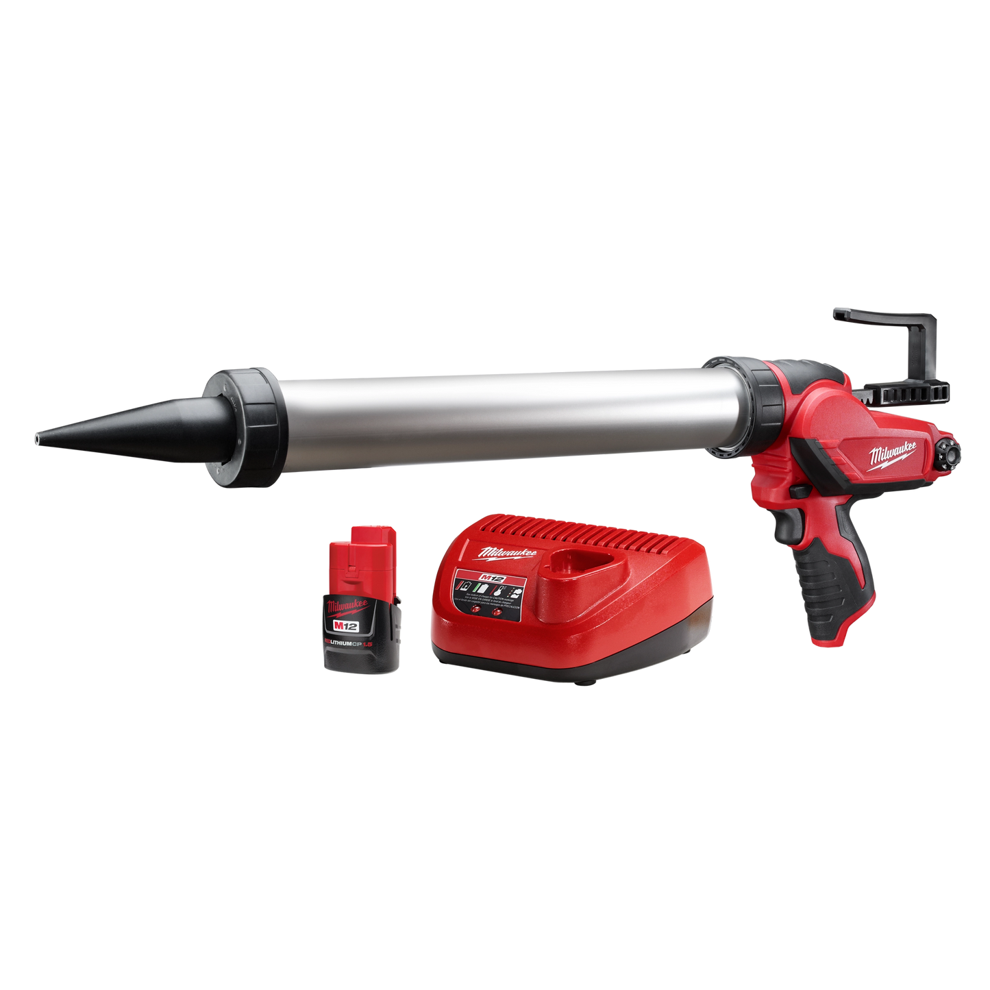 Milwaukee M12™ 20 oz. Aluminum Barrel Sausage Style Caulk and Adhesive Gun Kit — 2442-21