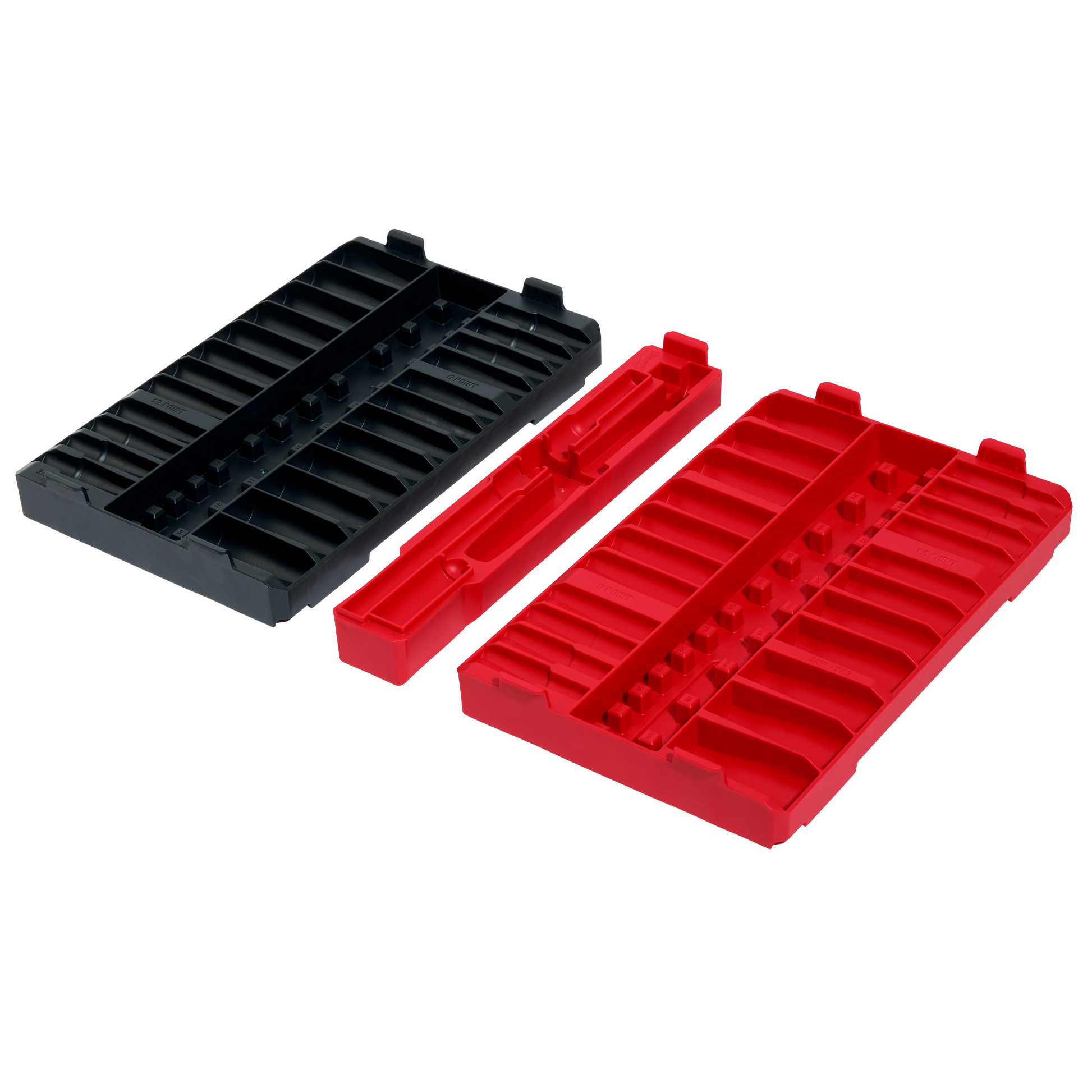 Milwaukee 98 pc 3/8" Drive 6-Point & 12-Point Metric & SAE Ratchet and Socket Trays — 48-22-9285T