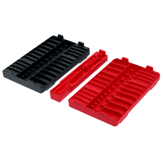 Milwaukee 98 pc 3/8" Drive 6-Point & 12-Point Metric & SAE Ratchet and Socket Trays — 48-22-9285T