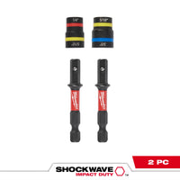 Milwaukee 2 PC SHOCKWAVE™ Impact Duty QUIK-CLEAR™ 2-in-1 Magnetic Nut Driver Set — 49-66-4565