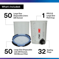 3M™ PPS Cups and Liner System 2.0, 125 Micron