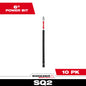 Milwaukee SHOCKWAVE™ Impact Duty 6" Square Recess #2 Power Bits Bulk 10 — 48-32-4815