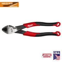 Milwaukee 8" Angled Head Diagonal Comfort Grip Cutting Pliers (USA) — MT558A