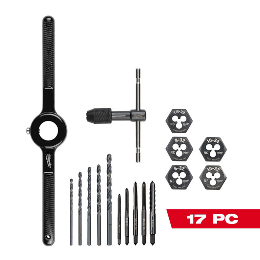 Milwaukee 17 PC SAE Tap and Die Set — 49-22-5600