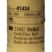 3M™ Stikit™ Gold Disc Roll, 01434, 6 in, P400, 175 discs per roll