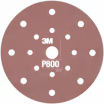 3M™ Hookit™ Flexible Abrasive Disc 270J, 34802, 6 in, Dust Free, P800, 25 discs per carton, 5 cartons per case