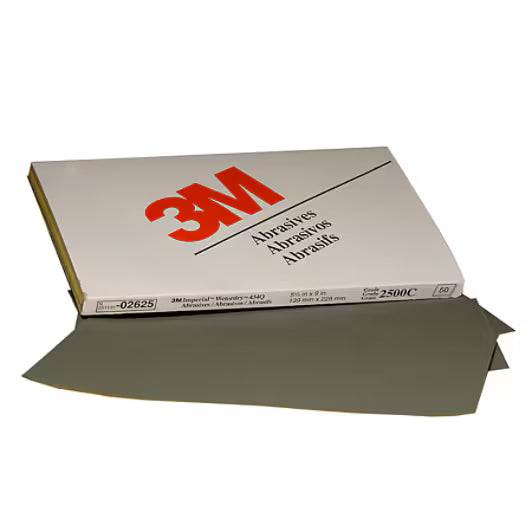 3M™ Wetordry™ Abrasive Sheet, 02625, 2500, heavy duty, 5 1/2 in x 9 in, 50 sheets per carton, 5 cartons per case