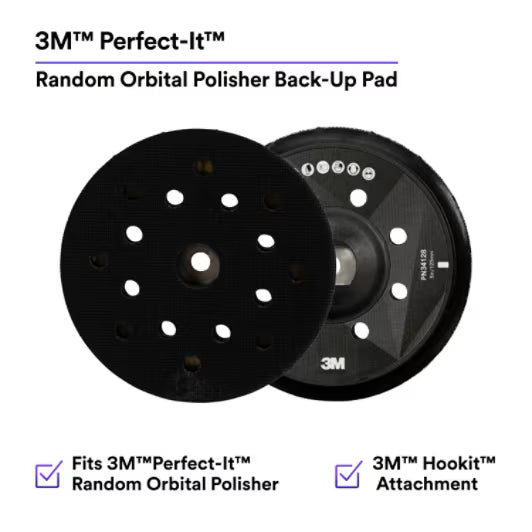 3M™ Perfect-It™ Random Orbital Polisher Back-up Pad 34128, 5 in (130 mm), 5/Case