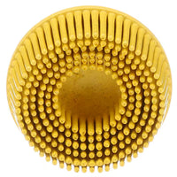 Scotch-Brite™ Roloc™ Bristle Disc, RD-ZB, 07525, 80, TR, Yellow, 2 in x 5/8 in, Tapered, 10/Carton, 40 ea/Case