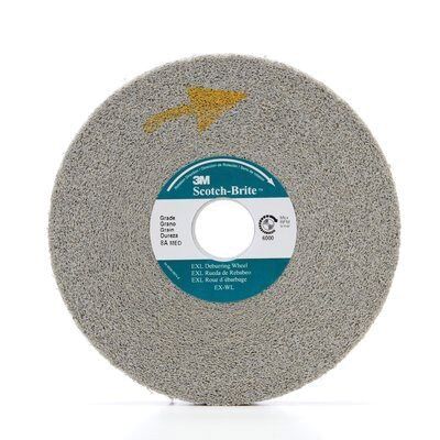 3M Scotch-Brite™ 05132 XL-WL Series Deburring Wheel, 6 in Dia, Fine Grade, 6000 rpm, Gray - part 05132