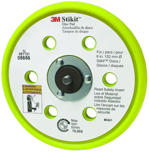 3M™ Stikit™ Low Profile Abrasive Disc Back-up Pad 05656, 6 inch, 10/Case