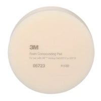 3M™ Foam Compounding Pad, 05723, Single Sided, Flat Back, 8 in (203.2 mm), 2 pads per bag, 12 bags per case