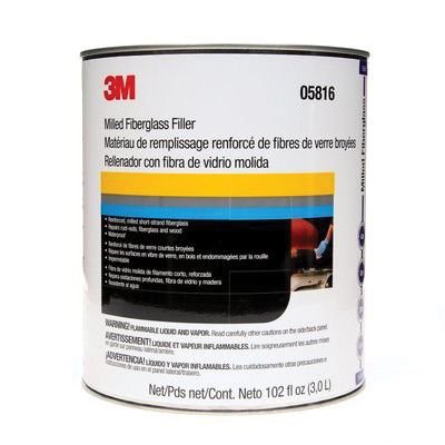 3M 05816 Short Strand Milled Fiberglass Body Filler, 1 gal Can, Red, Paste - part 05816