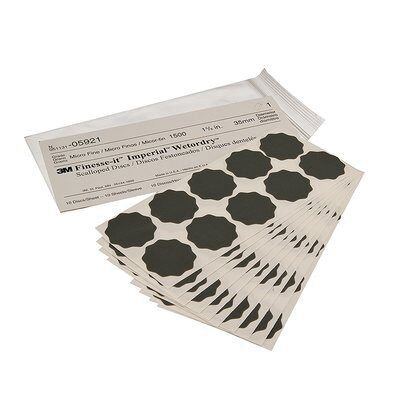 3M™ Finesse-it™ Imperial™ Wetordry™ Scallop Disc, 05921, 1 3/8 in, 1500, 100 discs per pack, 10 packs per case