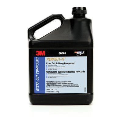 3M Perfect-It™ 06061 Extra Cut Rubbing Compound, 1 gal Bottle, White, Liquid - part 06061