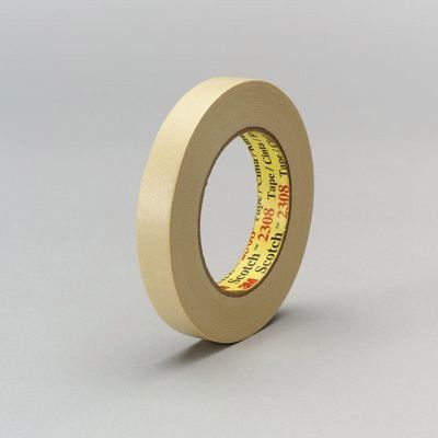 3M 6545 Series Masking Tape, 55 m x 18 mm, Tan - part 06545