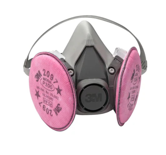 3M™ Half Facepiece Respirator Packout 07182, Medium, with 3M™ Particulate Filters PN 07184, P100