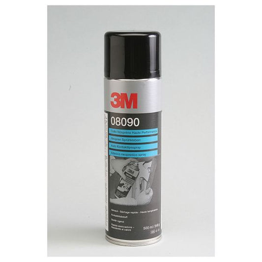 3M 08090 Spray Trim Adhesive, 24 fl-oz Aerosol Can, Liquid, Pale Yellow, 10 to 15 min Application, 5 min Curing - part 08090