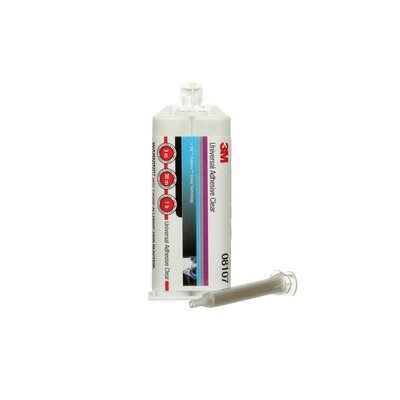 3M 08107 2-Part Universal Adhesive, 1.6 oz Dual Syringe Cartridge, Thin Syrup, Slight Yellow/Clear, 1 hr Curing - part 08107