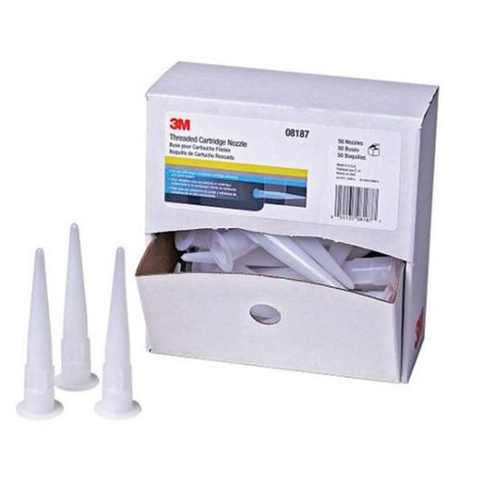 3M 08187 Threaded Cartridge Nozzle, Plastic, Opaque - part 08187