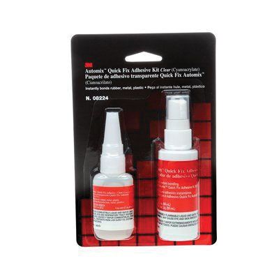 3M Automix™ 08224 Quick Fix Cyanoacrylate Adhesive Kit, Bottle, Liquid, Clear, 1 min Application - part 08224