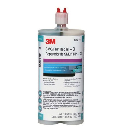 3M Automix™ 08271 Fiberglass Repair Adhesive, 400 mL Cartridge, Liquid, Green, 1.288, 3 min Application - part 08271
