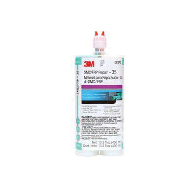 3M 08273 2-Part Repair Adhesive, 400 mL Dual Cartridge, Viscous Liquid, Dark Green, 1 to 1.2, 35 min Application - part 08273