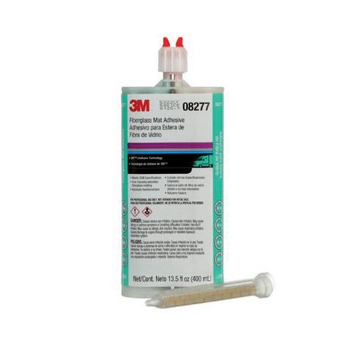 3M 08277 Fiberglass Matting Adhesive, 400 mL Cartridge, Liquid/Viscous, White/Dark Green, 24 hr Curing - part 08277