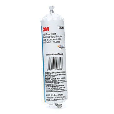 3M 08369 Seam Sealer, 310 mL Flex-Pack, Paste, White, 1.68, 5 to 10 min Application, 24 hr Curing - part 08369
