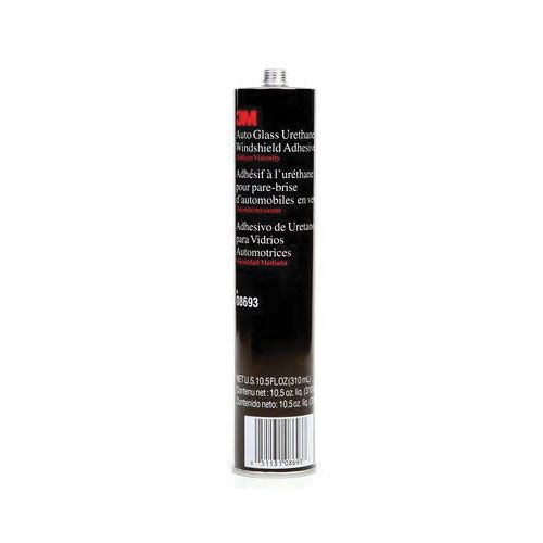 3M 08693 Auto Glass Urethane Windshield Adhesive, 10.5 fl-oz Cartridge, Paste, Black, 1.2, 24 hr Curing - part 08693