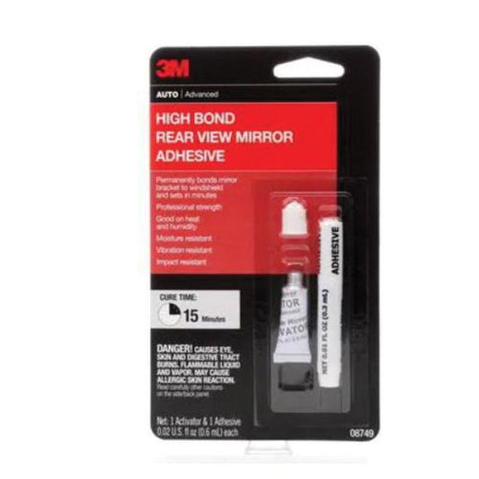 3M High Bond Rearview Mirror Adhesive, 08749, 0.02 fl oz, 12 per case - part 08749