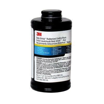 3M Body Schutz™ 08864 Rubberized Coating, 1 qt, Black, Liquid, Rubberized (Y/N): Yes - part 08864