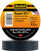 Scotch® Super 33+ Vinyl Electrical Tape, 3/4 in x 44 ft, Black, 10 rolls/carton, 100 rolls/Case